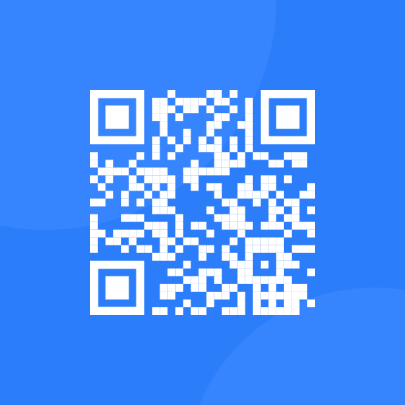 QRcode image with blue background